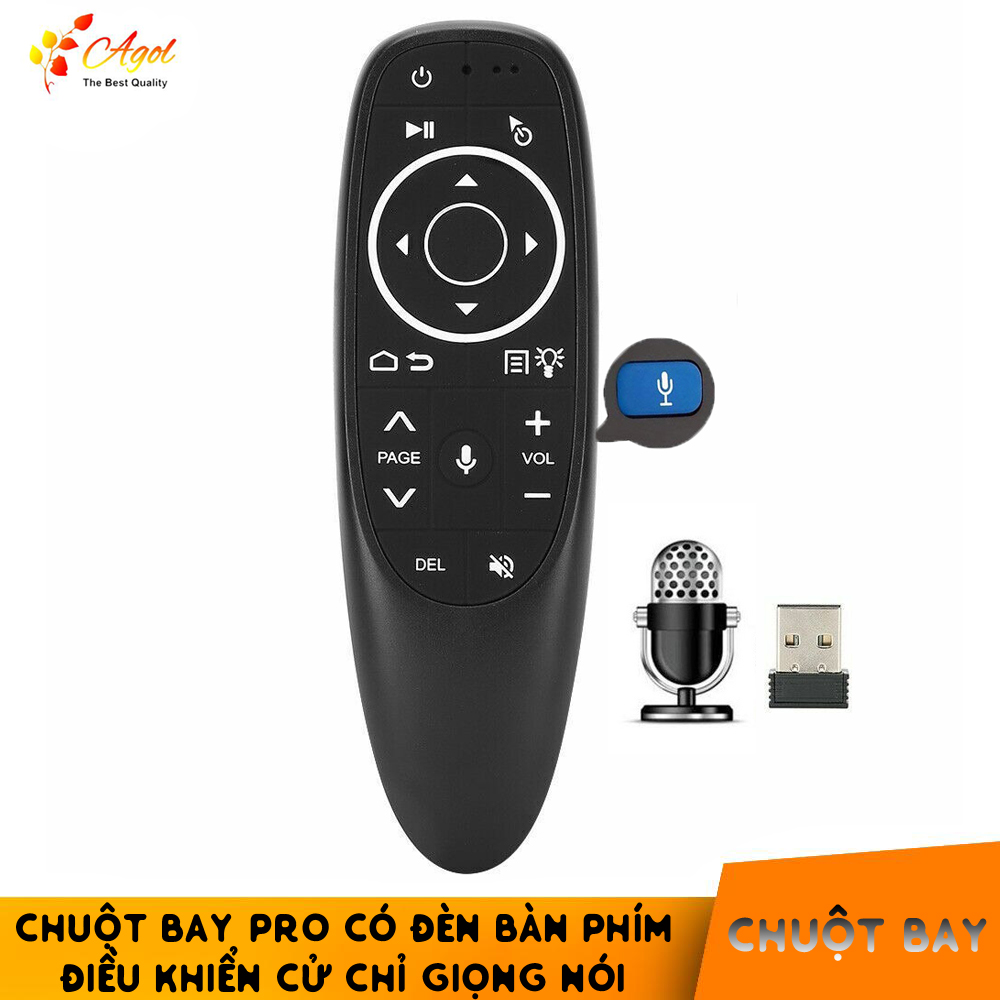 Chuột Bay g10s có đèn bàn phím điều khiển tìm kiếm giọng nói Air Mouse Remote Voice Pro tìm kiếm nội dung bằng giọng nói và cử chỉ tay người dùng - Hàng Nhập Khẩu