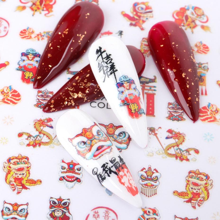 Sticker Nails Tết 2022 | Hình Dán Móng Tay