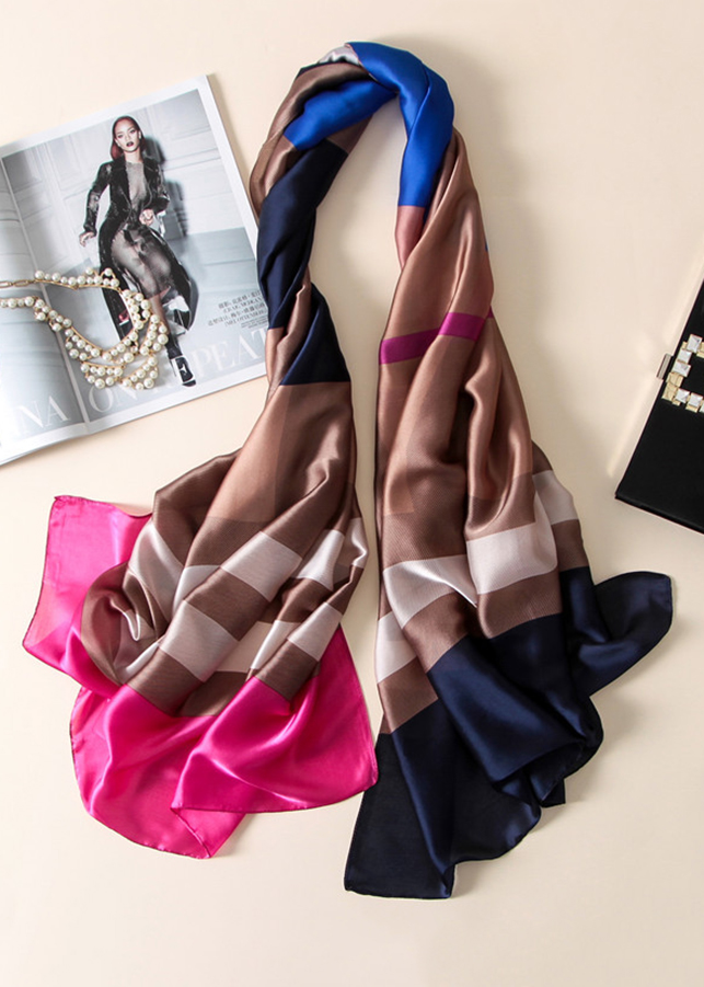 Khăn Choàng Cổ Lụa Hàng Châu Thời Trang- KLHC1002 (90 x 180cm)