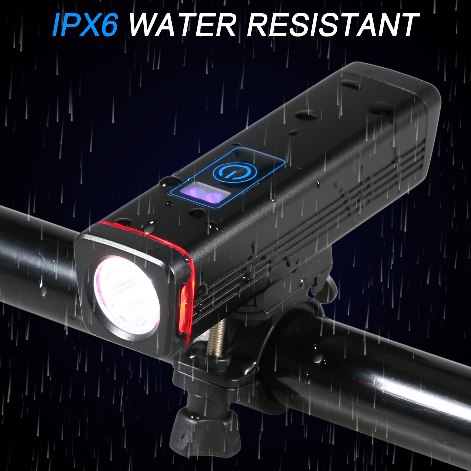 Đèn xe đạp LED siêu sáng có thể sạc lại làm bằng hợp kim nhôm và chống nước