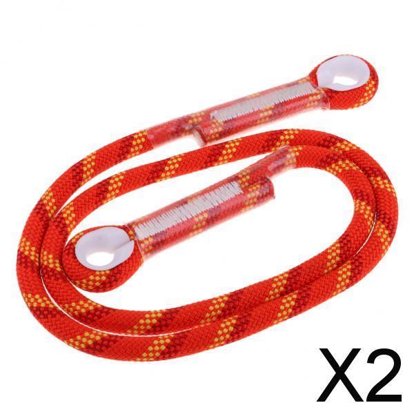 2x10.5mm Rock Climbing Knotted Pre-sewn Eye-to-Eye Prusik Loop Cord Rope 80CM