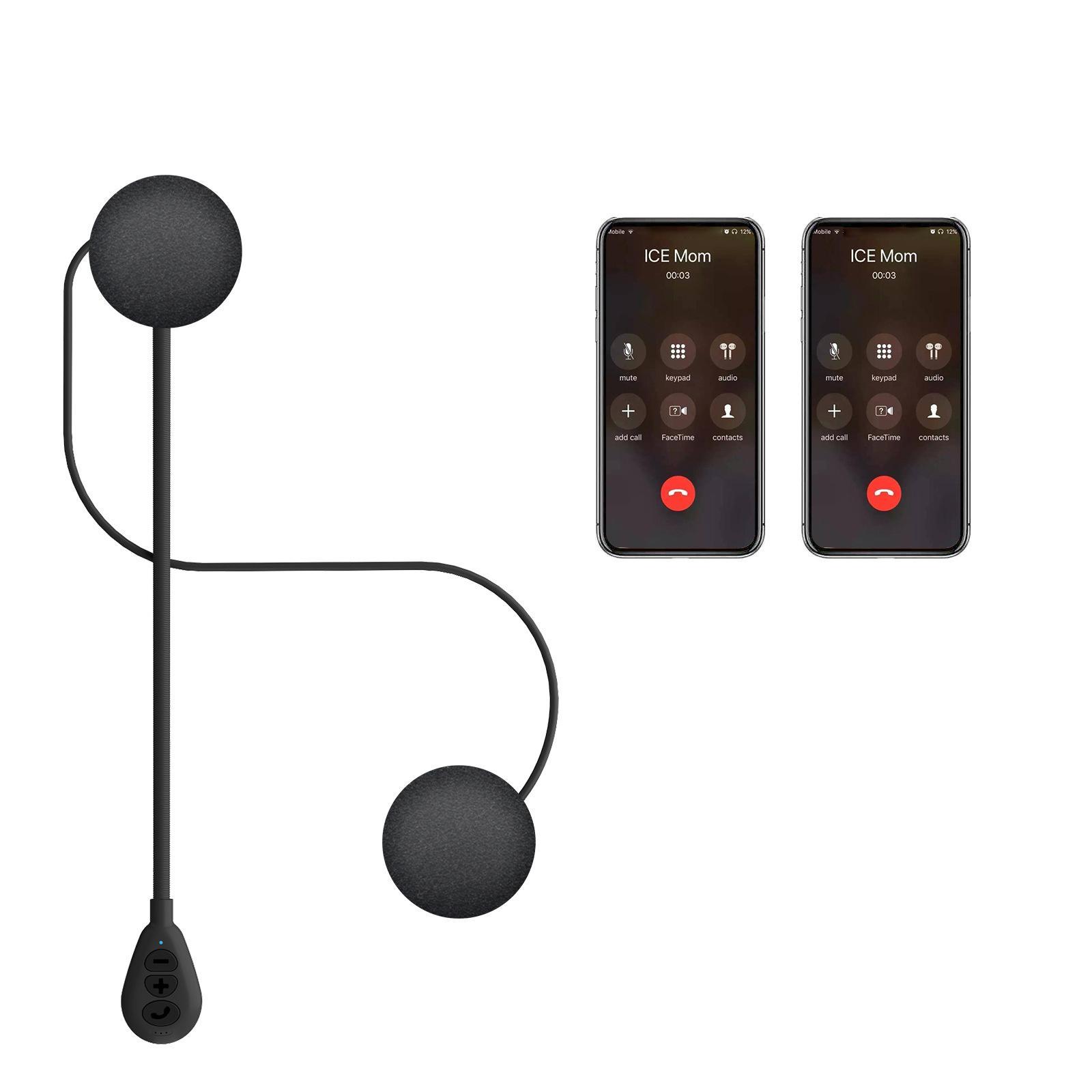 Motorcycle Bluetooth Helmet Headset 180mAh Battery Fit for Outdoor Sports