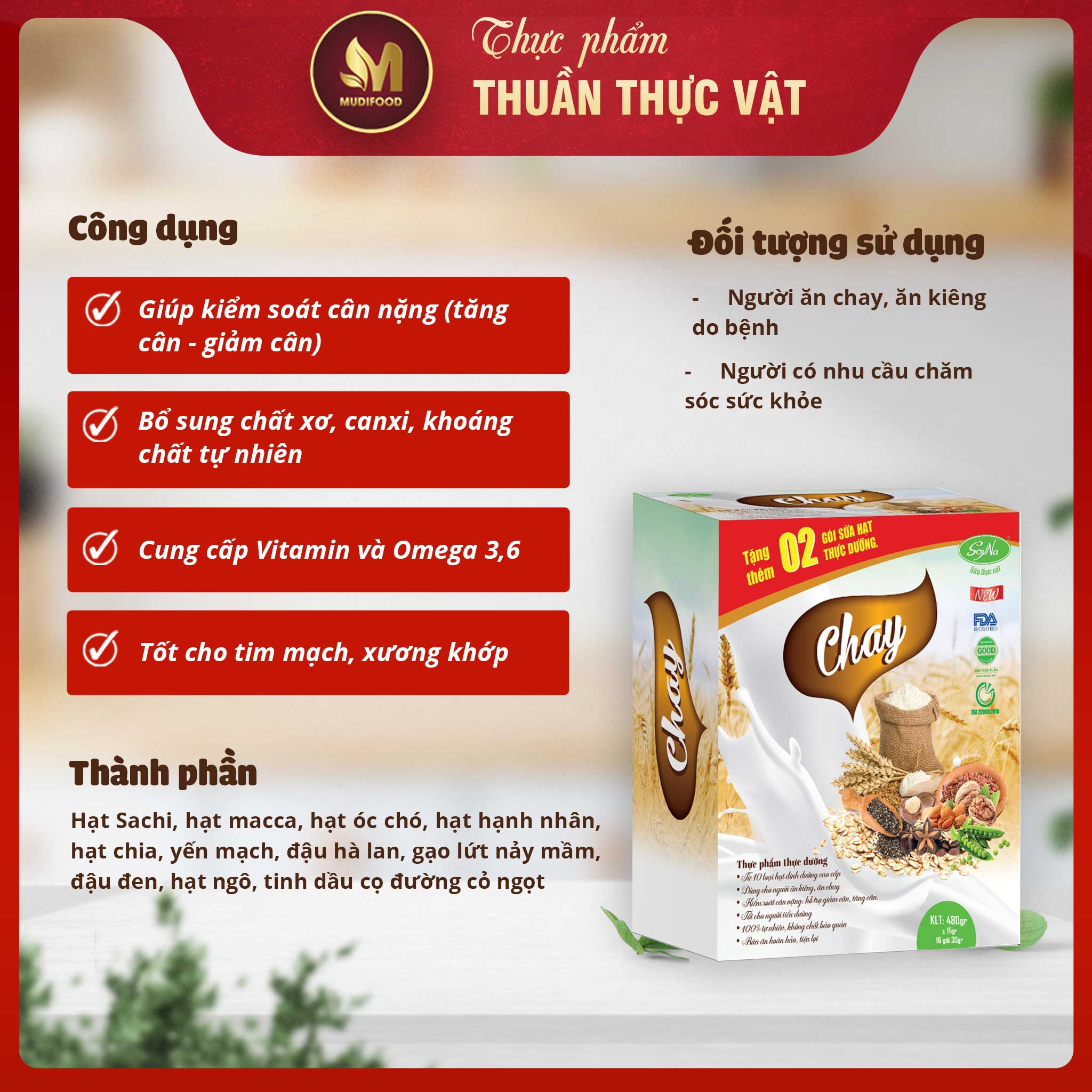 Combo Sữa Thực Vật, Sữa Hạt Chay 480g + Sữa Hạt Thực Dưỡng 480g Soyna - Sữa Hạt Cho Mẹ Bầu, Người Ăn Kiêng, Ăn Chay, Tiểu Đường, Tim Mạch, Người Tập Gym, Yoga, Tăng Giảm Cân - Tặng 2 Ly Thủy Tinh Có Vạch Chia ml và 2 gói Sữa Chay, 2 gói Sữa Hạt Thực Dưỡng