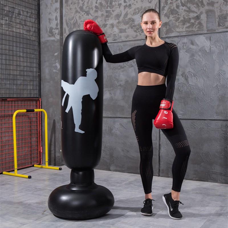 Bao Trụ Đấm Bốc Tự Cân Bằng - PURE BOXING 160cm Đường Kính 48cm - Tặng Kèm Bơm Hơi