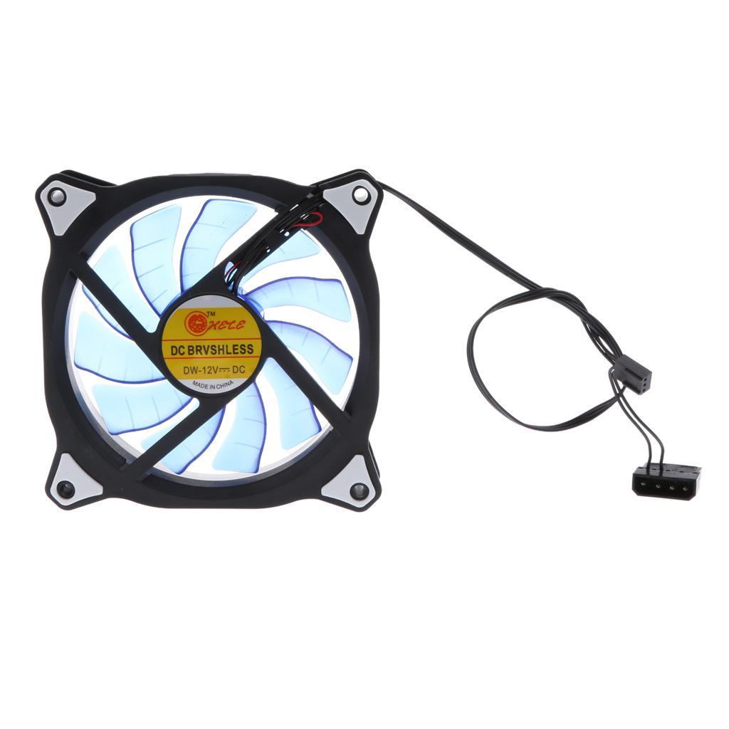 120mm Colors LED  Light 3Pin/4Pin PC Computer Fan Case Cooling Fan