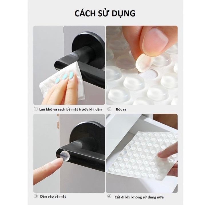 Combo 10 Nút Đệm Trong Suốt Silicone Tự Dán, Nhỏ Gọn, Tiện Dụng Giúp Chống Va Đập Cánh Cửa, Đồ Đạc Trong Gia Đình. Kingler 1750