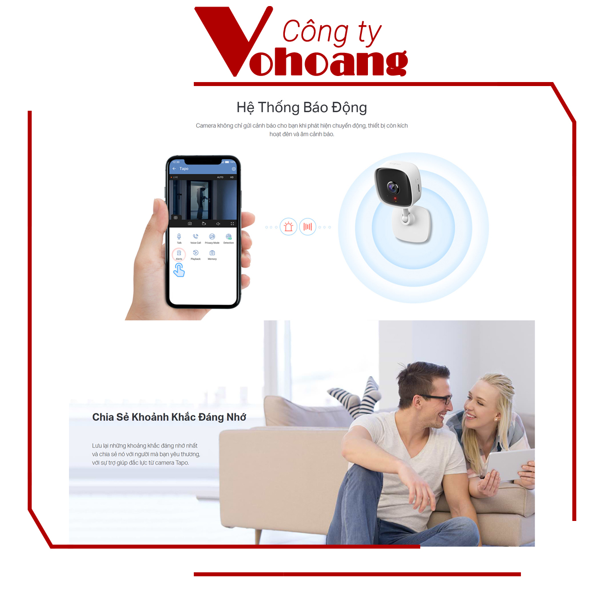 Camera Wi-Fi TP-Link Tapo TC60 Độ Phân Giải FullHD 1080P - Hỗ Trợ Hệ Thống Báo Động - Tích Hợp Micro Đàm Thoại - Hàng Chính Hãng
