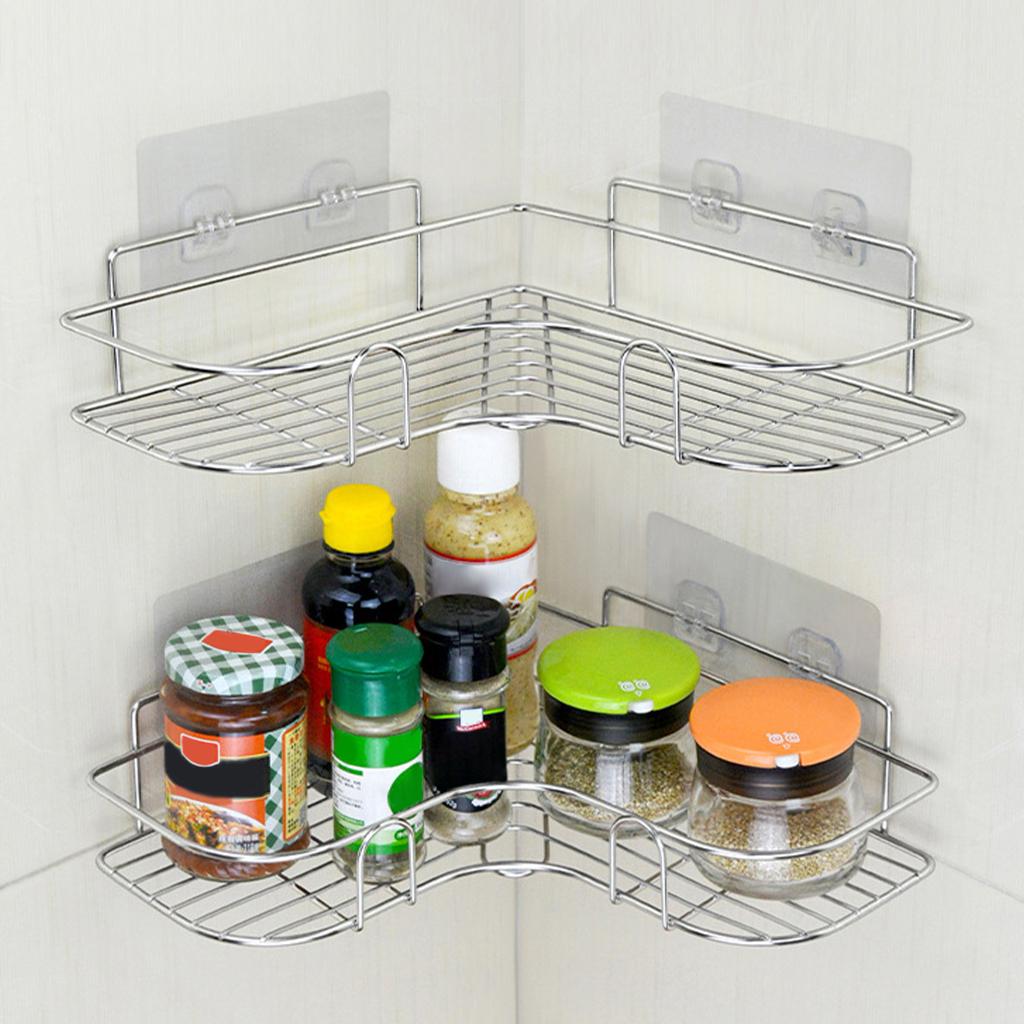 Adhesive Corner Shower Caddy No Drilling Tidy for  Organizer Storage no