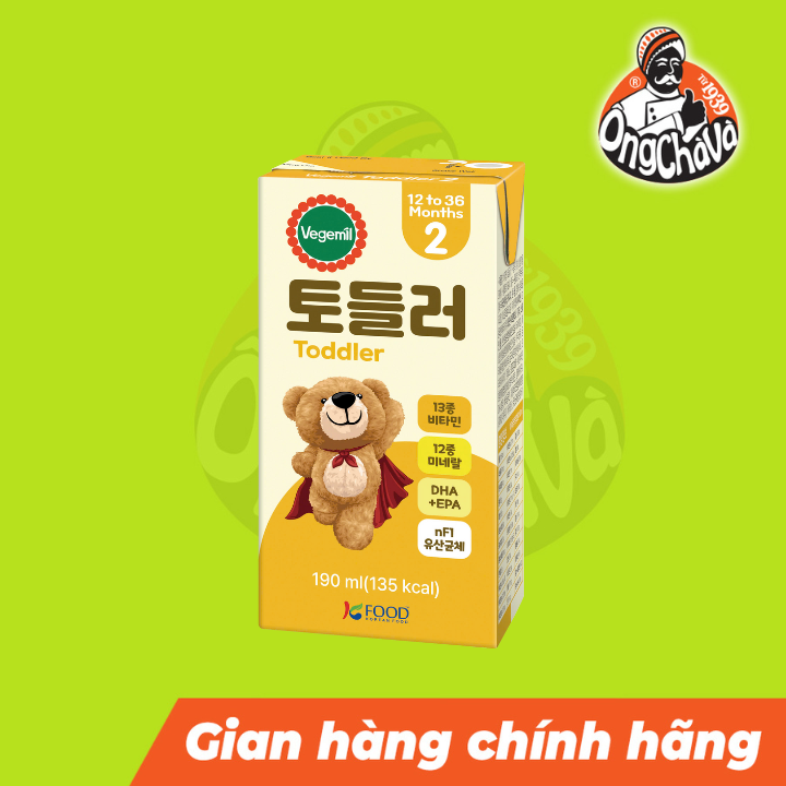 Khay Sữa Dinh Dưỡng Vegemil Toddler Step 2 - Dành Cho Trẻ Từ 12- 36 tháng tuổi (16 hộp)