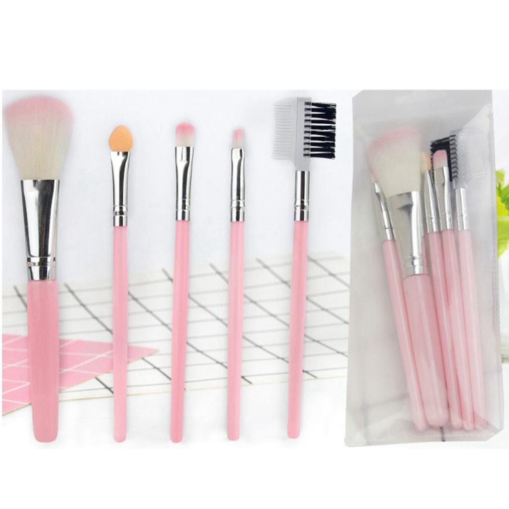 5 Miếng Fluffy Makeup Brush Eyeshadow Applicator Cream Blending Brush Kit