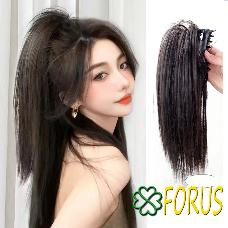 Búi giả đuôi gà dài 35cm B08C FREESHIP tóc giả đuôi gà, búi tóc giả nữ, búi ngoạm tóc giả