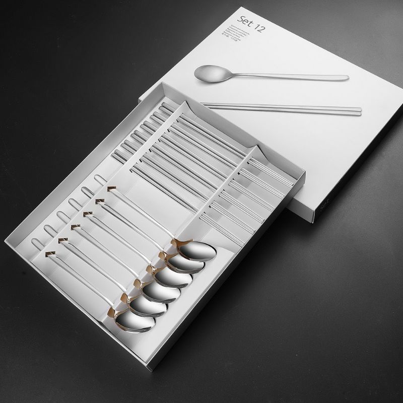 SET 12 MUỖNG ĐŨA INOX 304 SANG TRỌNG