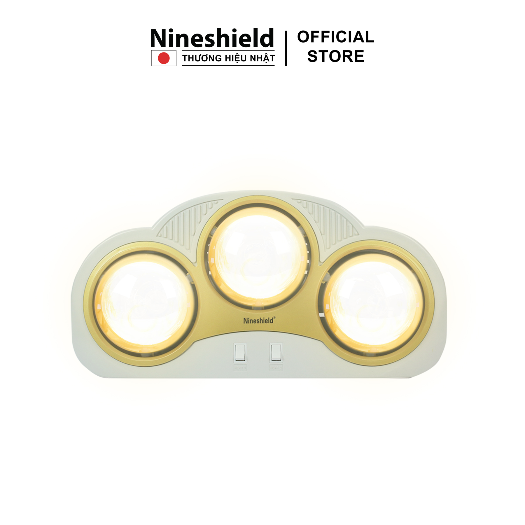 Đèn sưởi nhà tắm 3 bóng hàng chính hãng Nineshield NS033B