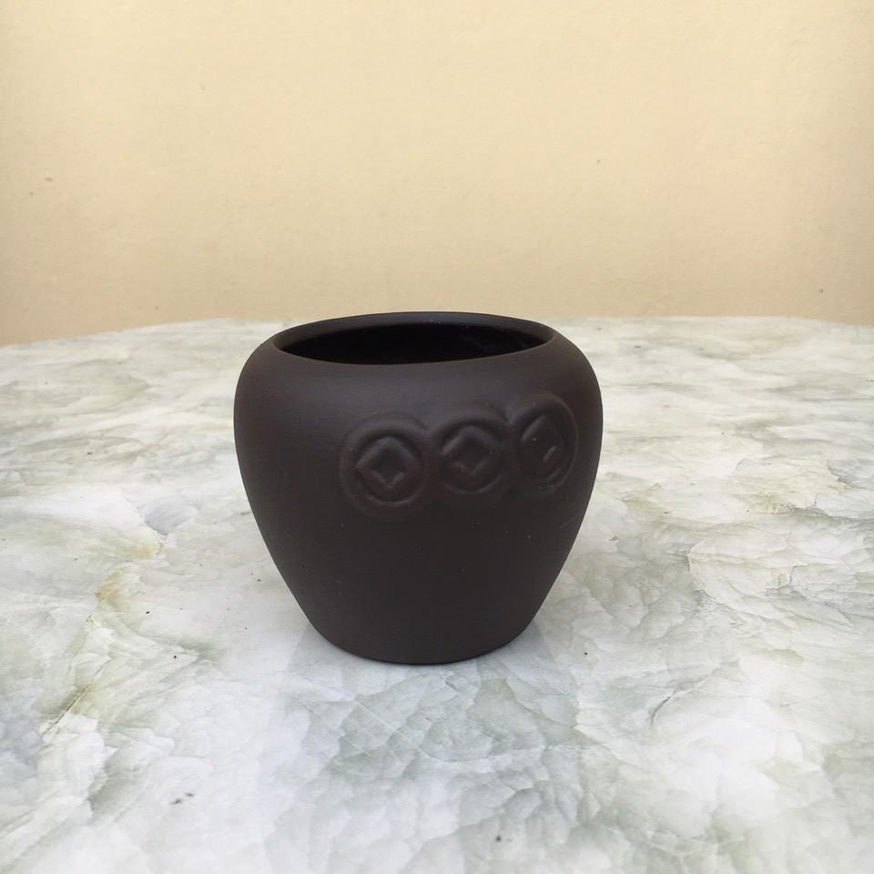 Chậu bonsai Chum mini đất nung gốm Bát tràng 1 size BM-86