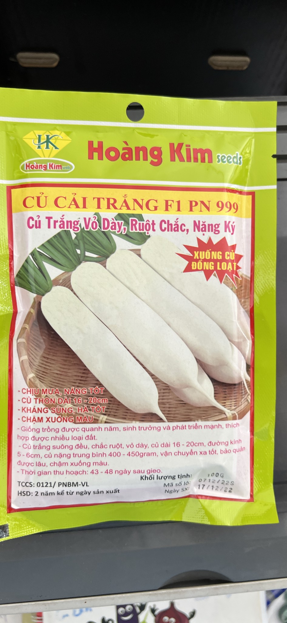 Hạt Giống Củ Cải Trắng PN 999