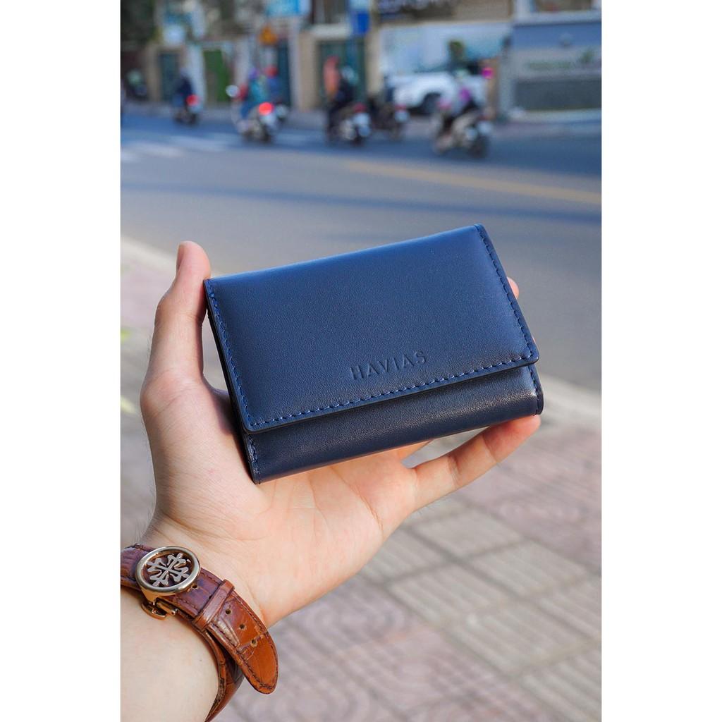 Ví gấp Heart3 Mini Handcrafted Wallet HAVIAS - Xanh Navy