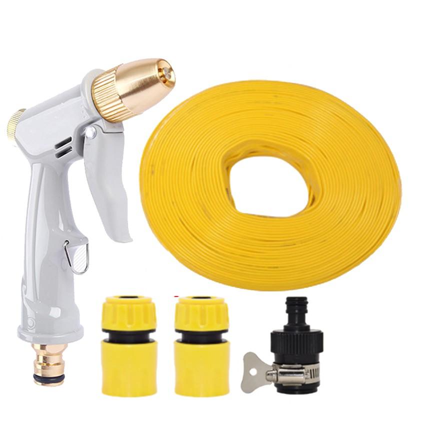 Bộ dây vòi xịt nước rửa xe, tưới cây tăng áp 3 lần, loại 7-10m 206846