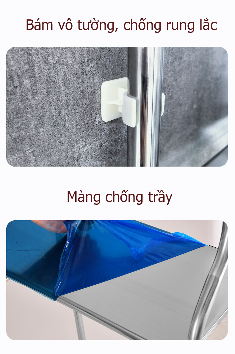 Kệ tiện lợi để máy giặt Inox