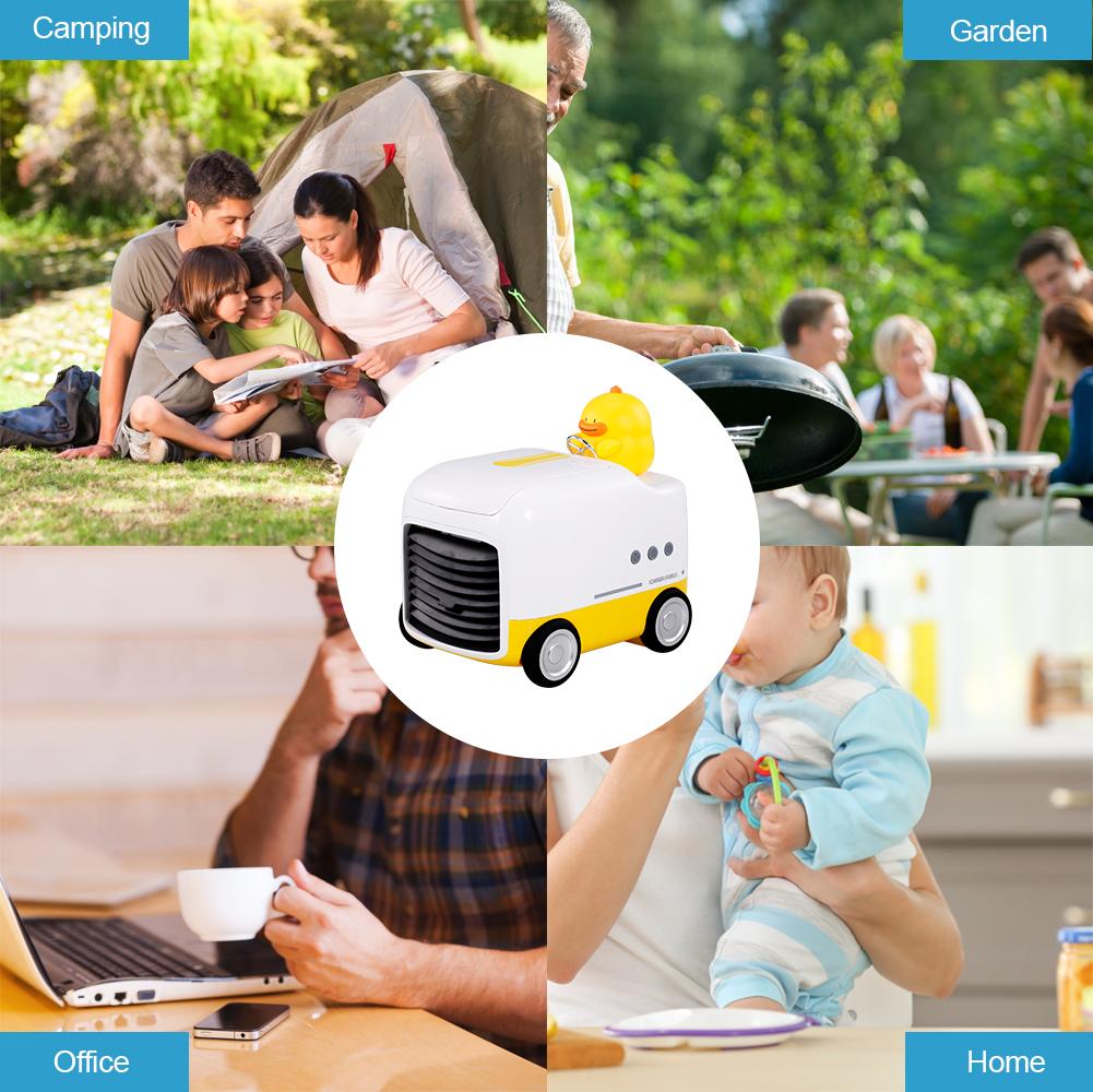 Mini USB Air Cooler Cute Portable Air Conditioner Humidifier Purifier Desktop Air Cooling Fan Air Cooler Fan for office