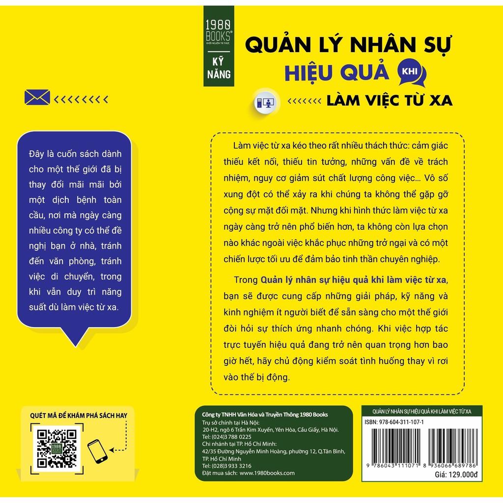 Sách - Quản Lý Nhân Sự Hiệu Quả Khi Làm Việc Từ Xa - 1980Books