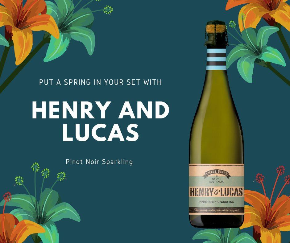 Rượu Vang Sủi Dominic HENRY &amp; LUCAS Pinot Noir Sparkling 750ml 13% Acl