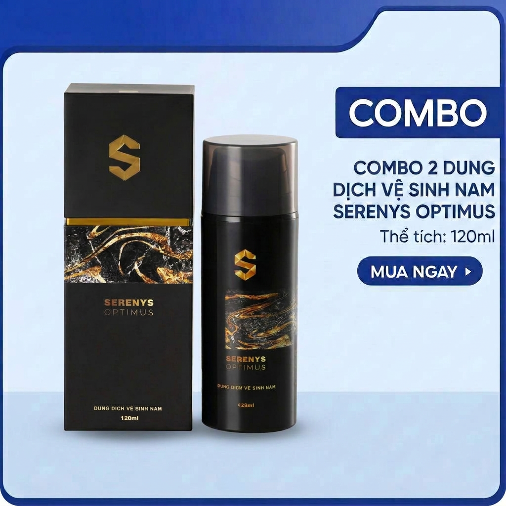 Combo 2 Gel vệ sinh nam Serenys Optimus 120ml - Dung dịch vệ sinh phụ khoa nam giới
