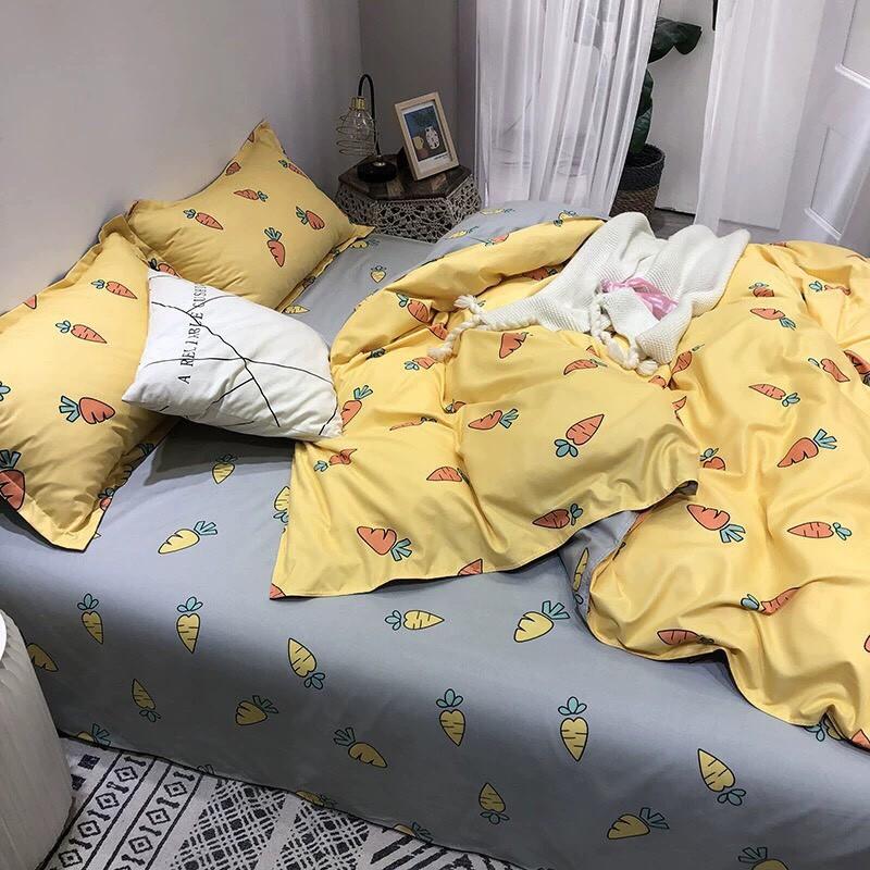 Bộ chăn ga gối Cotton Poly M2T Bedding drap giường đệm Hàn Quốc - PL Củ Cà Rốt