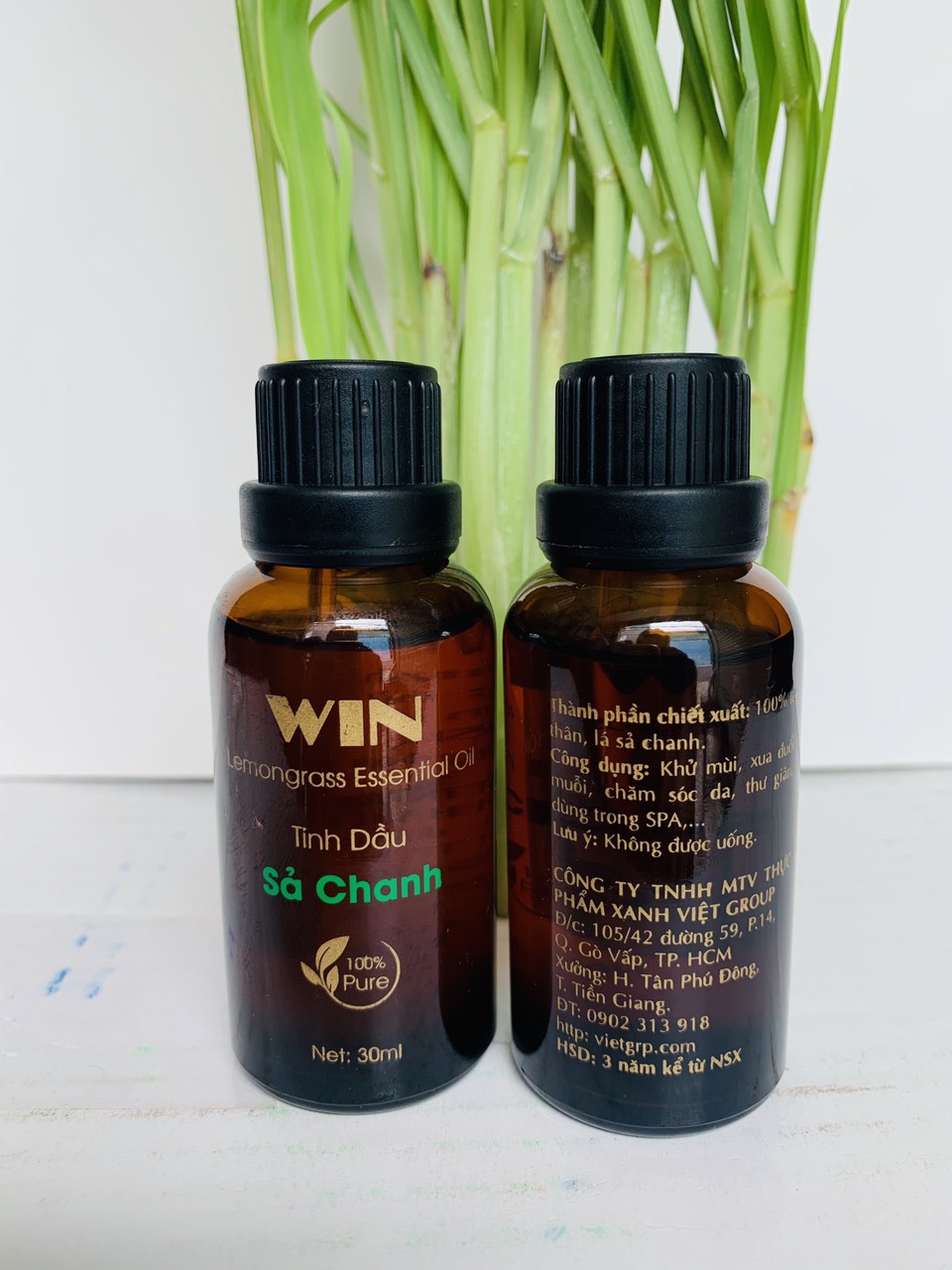 Tinh dầu sả chanh nguyên chất 30ml. Xông phòng, kháng khuẩn, khử mùi, xua đuổi muỗi,...