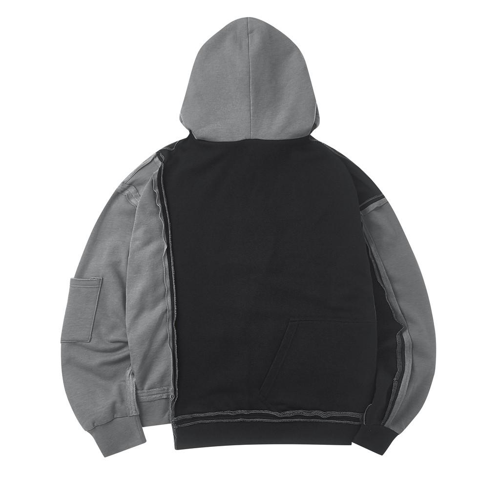 ÁO HOODIE THIẾT KẾ NAM NỮ / XÁM ĐEN RÁP / AZIERLOCO