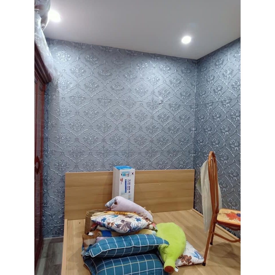 Combo 20 Tấm Xốp Dán Tường Cổ Điển Hoa Sen 3D 70x70cm Siêu Đẹp, Sang Trọng, Hàng Loại 1