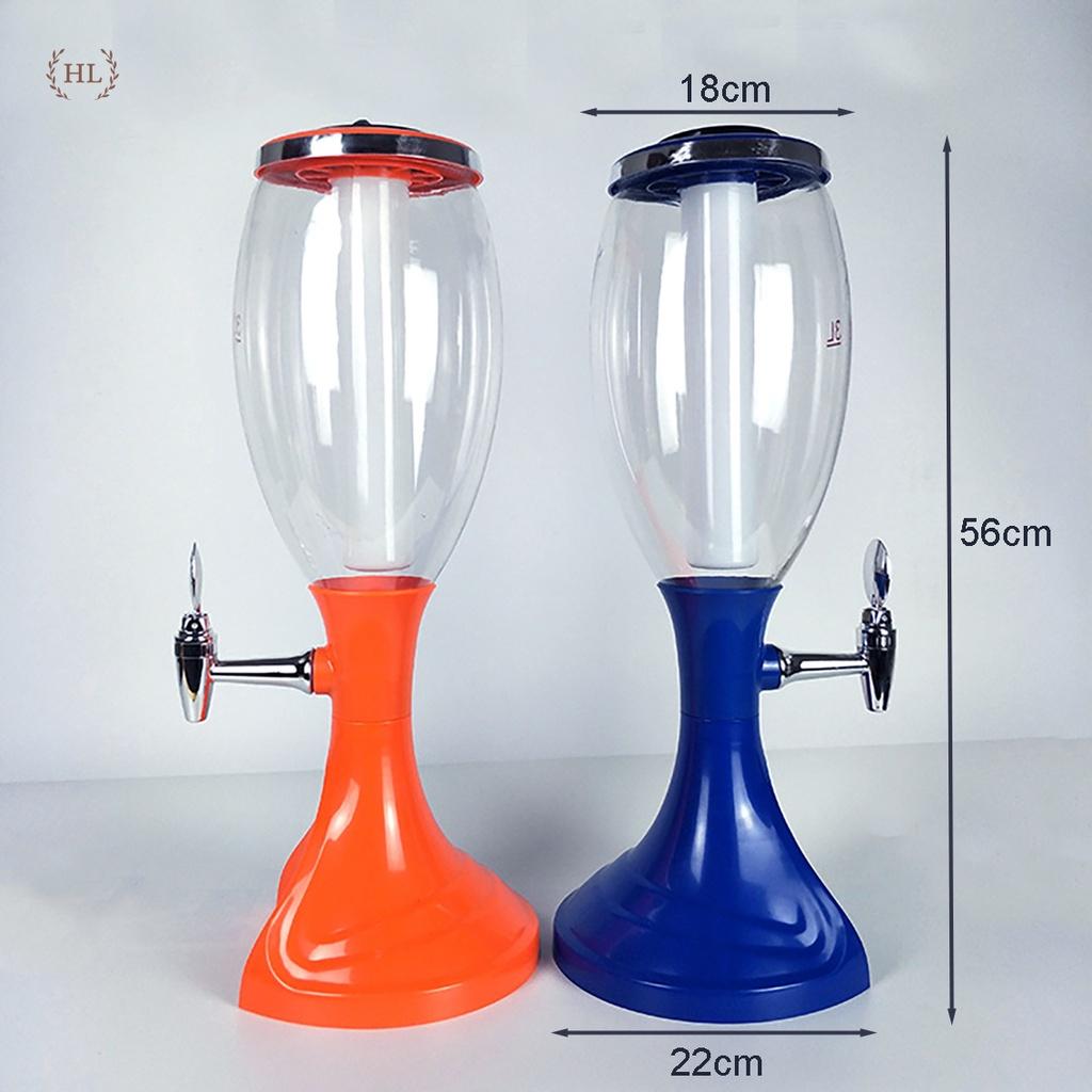 THÁP BIA 3 Lít - Đèn Led 7 màu | Cây bia | Tháp đựng bia - nước hoa quả giữ lạnh