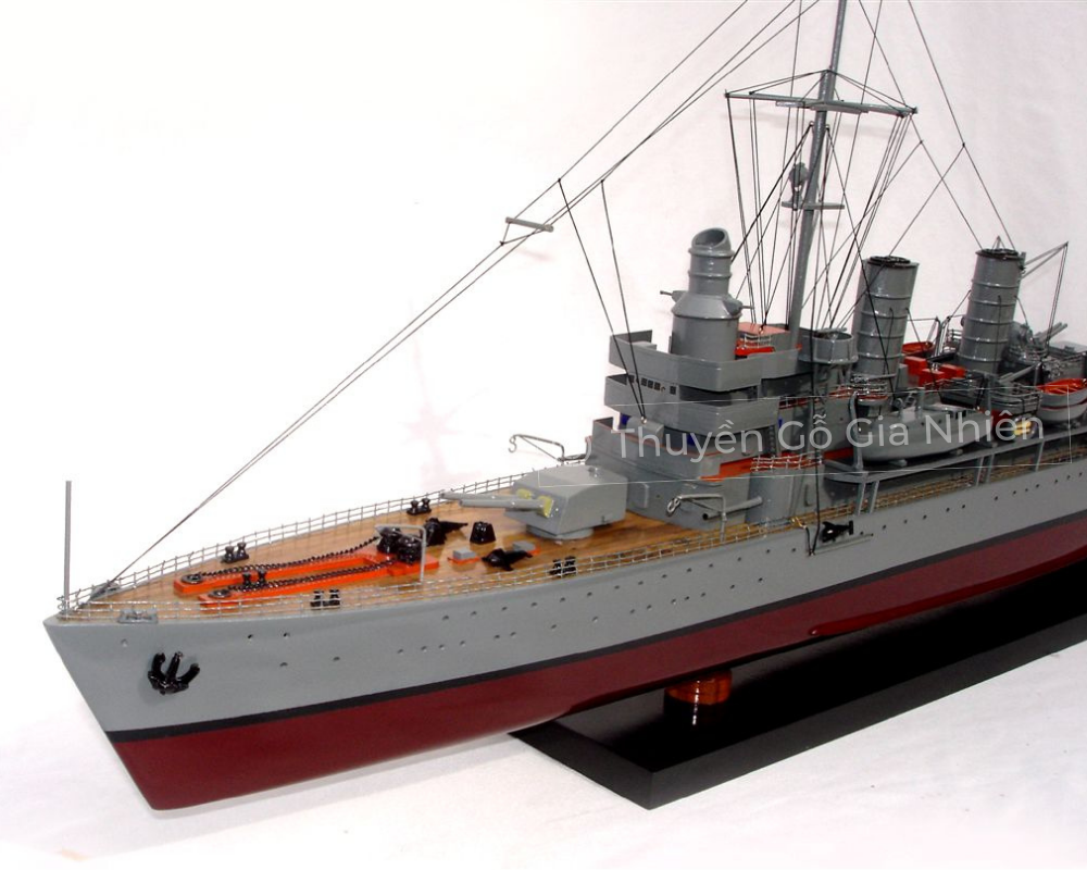 Mô Hình Thuyền Gỗ Phong Thủy Dạng Thuyền Chiến HMS GOTLAND Chính Hãng Hàng Xuất Khẩu Chất Lượng Cao