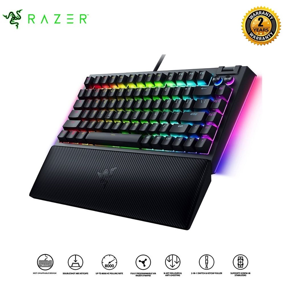 Bàn phím Razer BlackWidow V4 75% - Hotswappable Mechanical Gaming Keyboard_Mới, hàng chính hãng, bảo hành 24 tháng