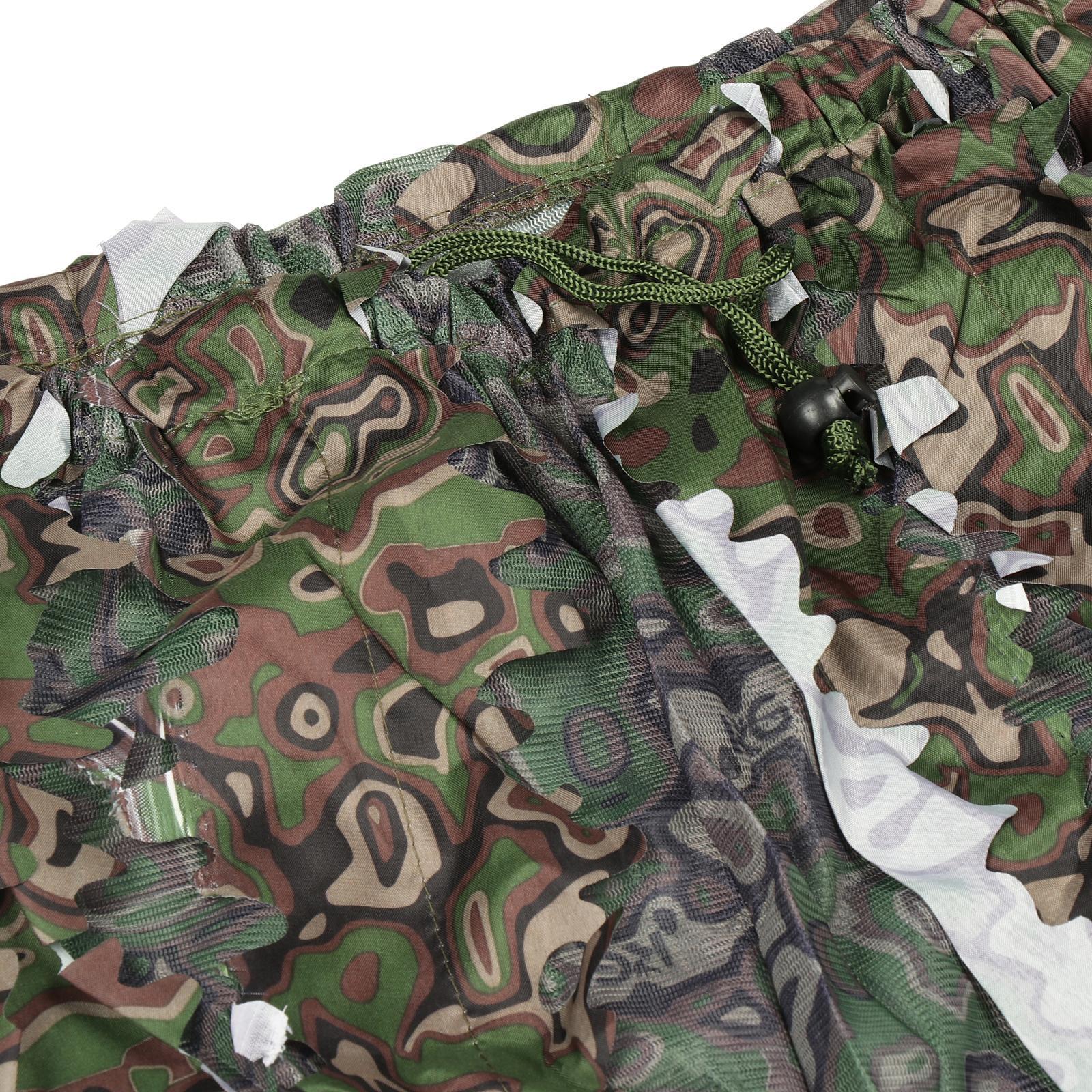 3D Leaves Ghillie Suit Set Woodland Hunting Jacket Pant Forest Adventure Clothes Summer Clothing Camouflage for Farming Hiking Jungle Adults