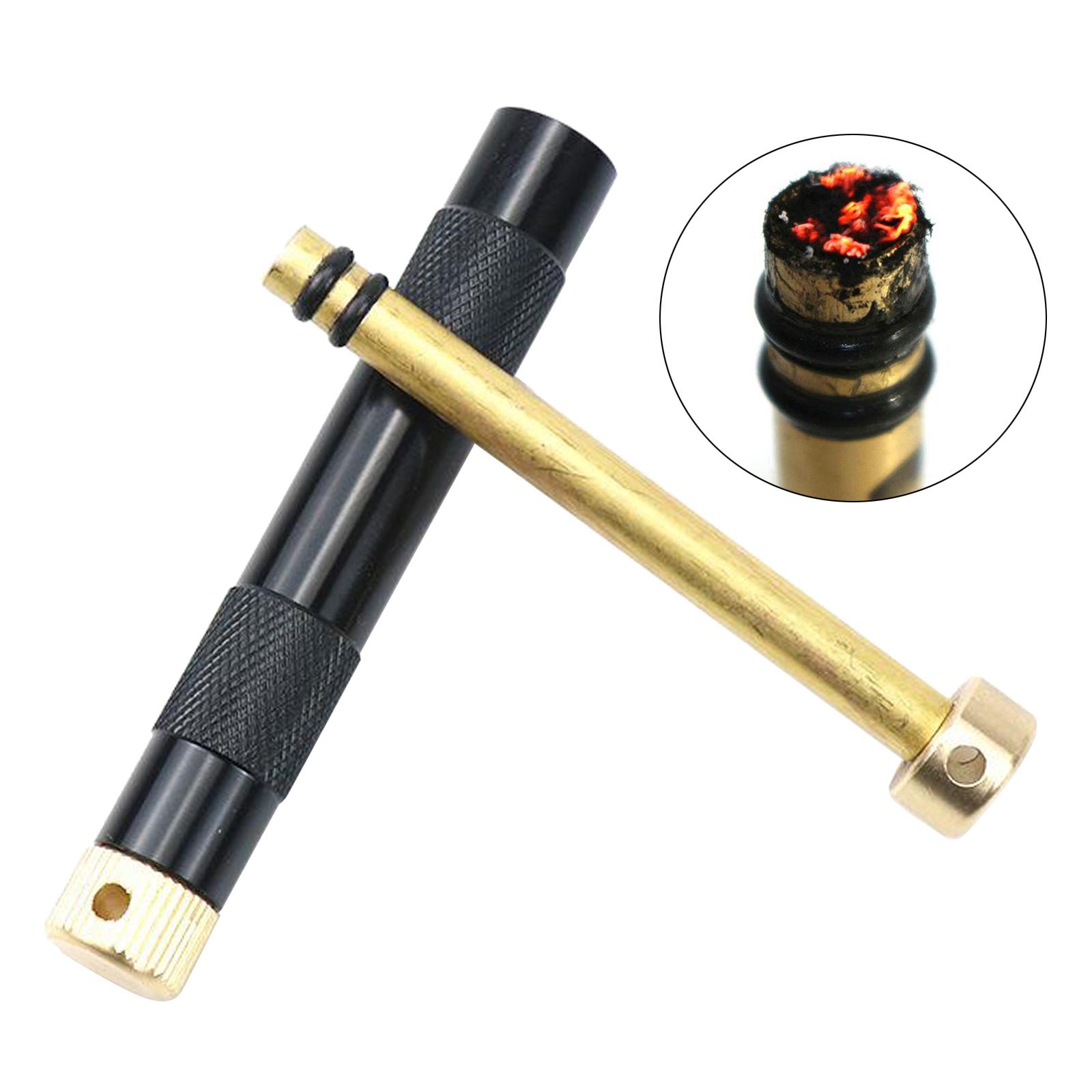 Outdoor Emergency Metal Fire Piston Camping Hunting Survival Tool Silver