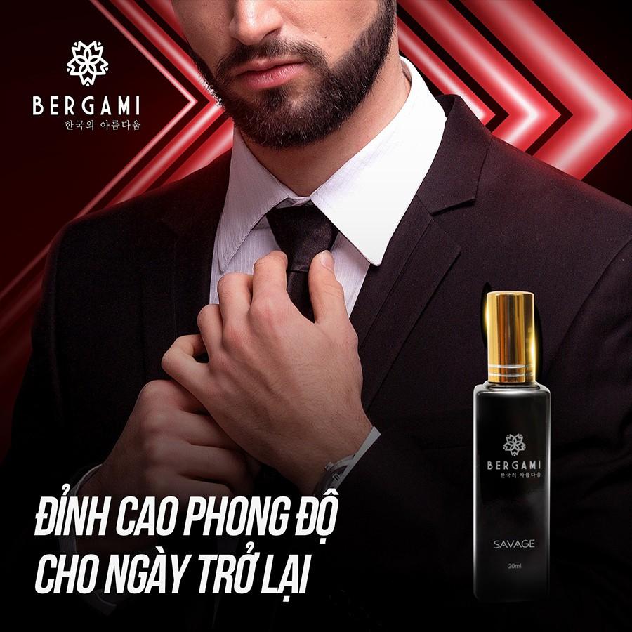 Nước hoa nam Bergami Savage 20ml - Mùi hương tinh tế, lịch lãm - Lưu hương 12h