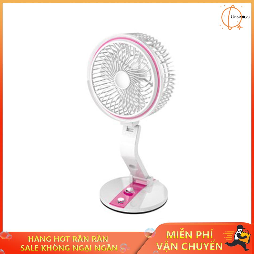 Quạt mini, Quạt để bàn, Quạt gấp có đèn LED nhỏ gọn tiện dụng, có thể mang đi mọi nơi, cho những ngày hè oi bức