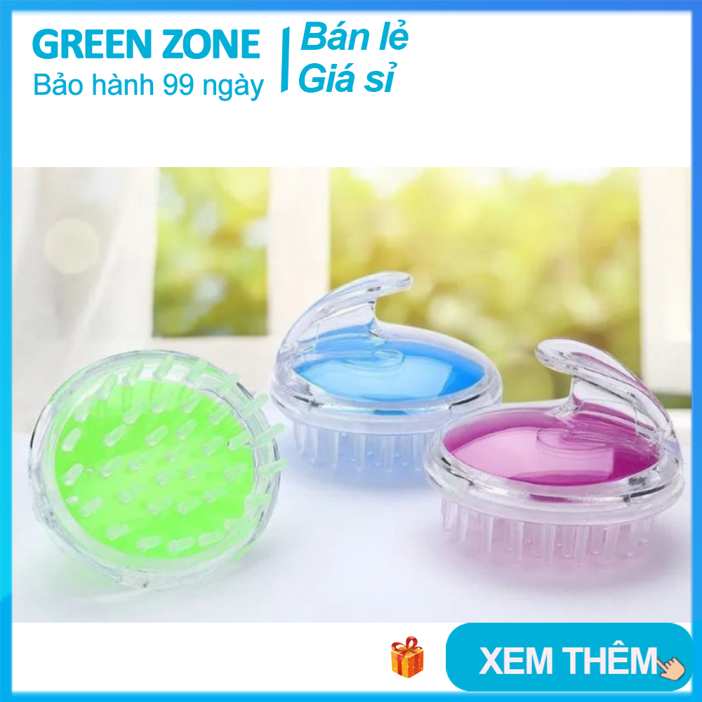 Lược gội đầu silicon mềm cao cấp, gội đầu masage thư giãn, bảo vệ da đầu và tóc, gai mềm thiết kế hiện đại, lược gội đầu green zone