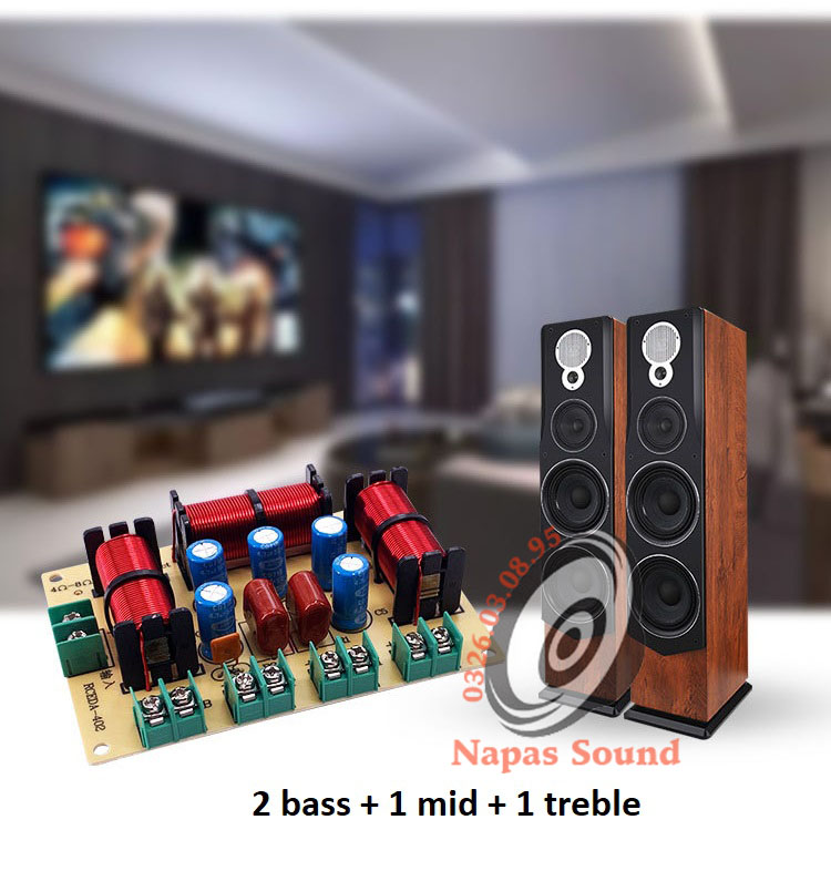 PHÂN TẦN FUN ĐÔI CHO THÙNG LOA NHỎ RCEDA402 - 2 BASS 1 TRUNG 1 TRÉP - GIÁ 1 MẠCH - MẠCH PHÂN TẦN 4 LOA