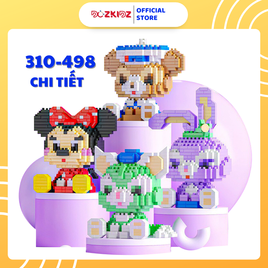 Đồ chơi lắp ráp - Xếp hình con vật 310-498 chi tiết oại nhỏ dày 3mm - DOZKIDZ