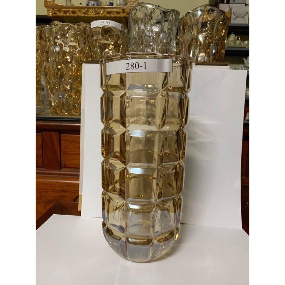 Lọ hoa thủy tinh xếp ô vuông 30cm