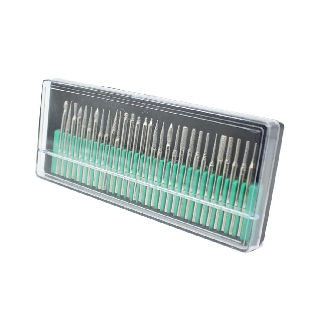 30 Pieces New 3mm Electric Grinding Head Burrs Bur Bit Set Shank Rotary Tool