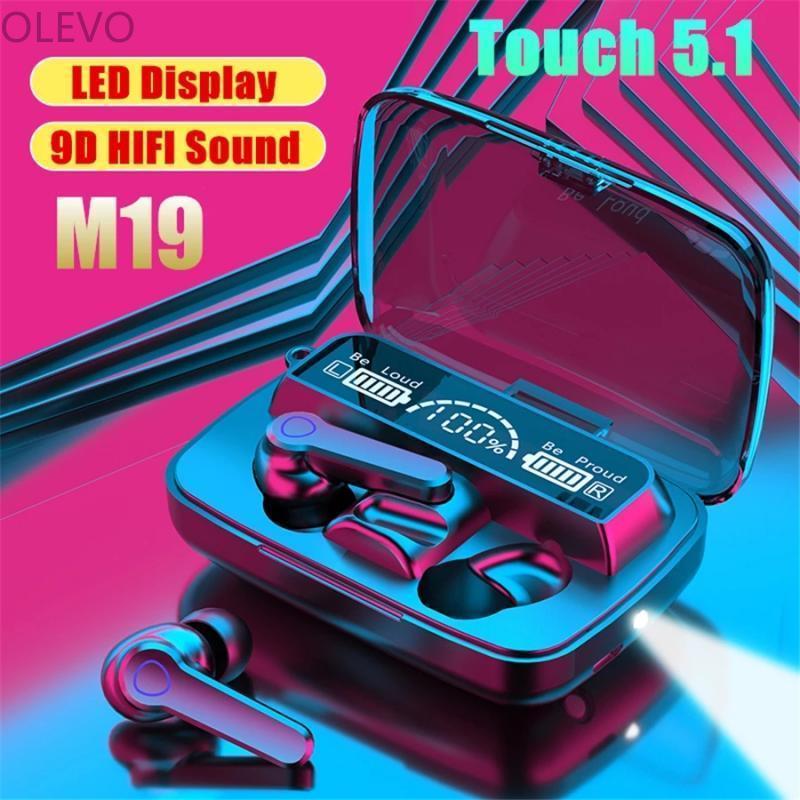 Tai Nghe Bluetooth Không Dây Thông Minh M19 TWS Điều Khiển Cảm Ứng Chống Nước Có Màn Hình LED Hiển Thị