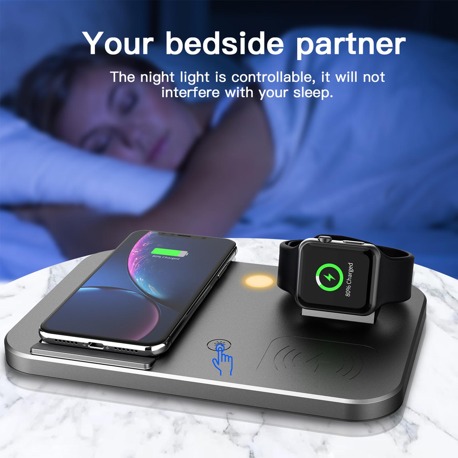 Chân Đế Sạc Không Dây Airpods 5 Trong 1 Nhanh Chóng Thay Thế Cho Iphone12 11 X Xr Xs Samsung Galaxy S9 S8 Iwatch 5 4 3 2 1
