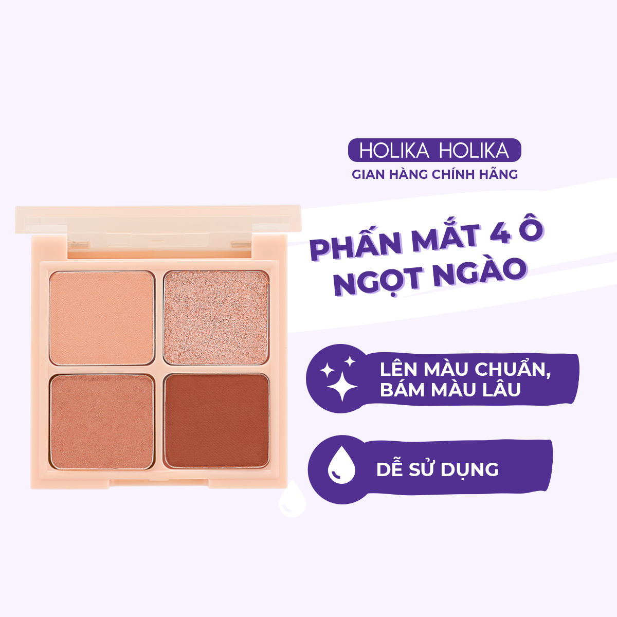 Phấn Mắt 4 Màu Holika Holika Nudrop Shadow Palette 6g