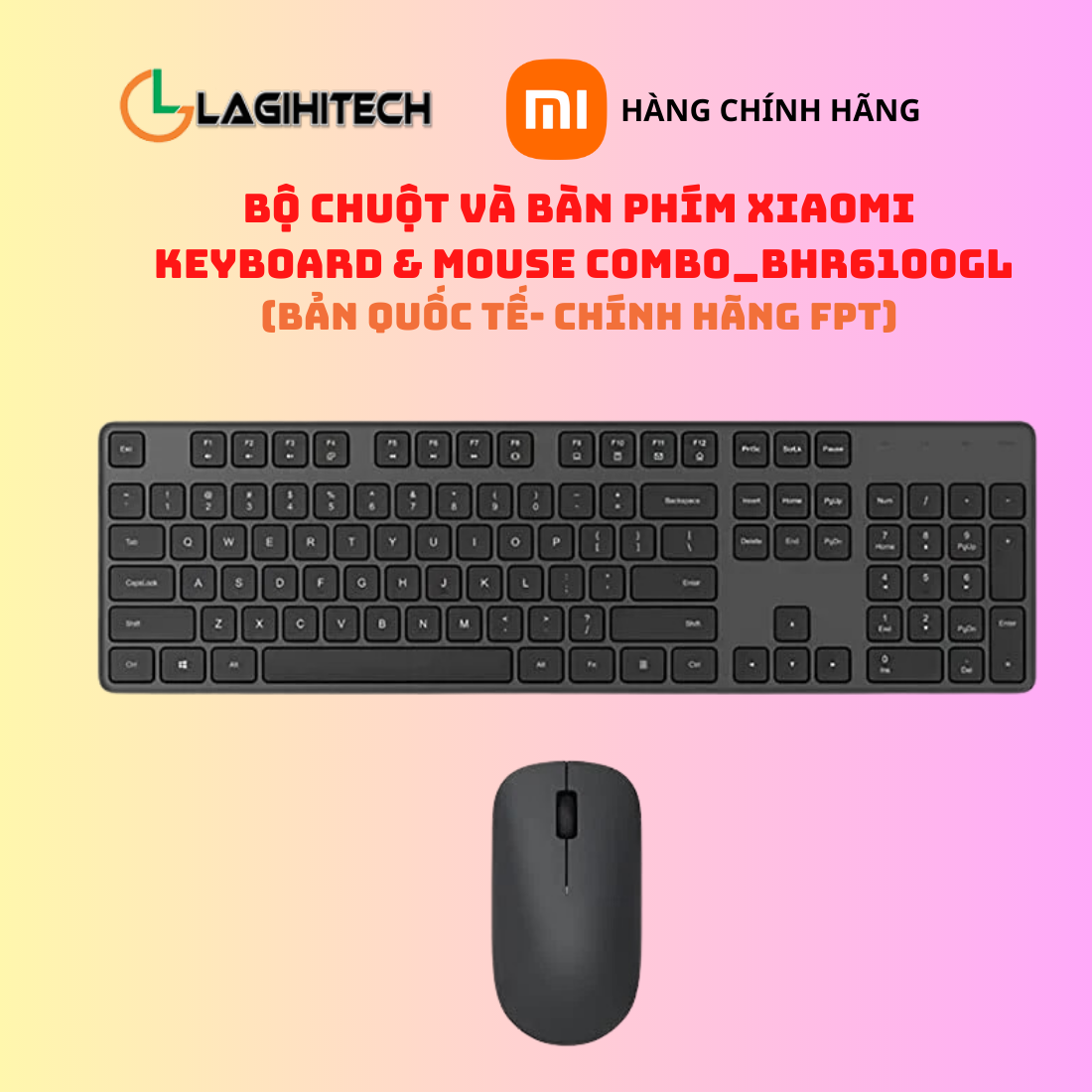 Combo Chuột và Bàn Phím Xiaomi Wireless BHR6100GL Bản Quốc Tế – Hàng Chính Hãng FPT