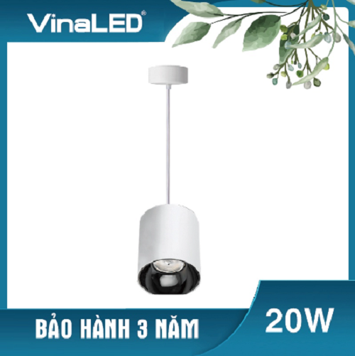 Đèn treo trần 20W mẫu D VINALED - Trắng