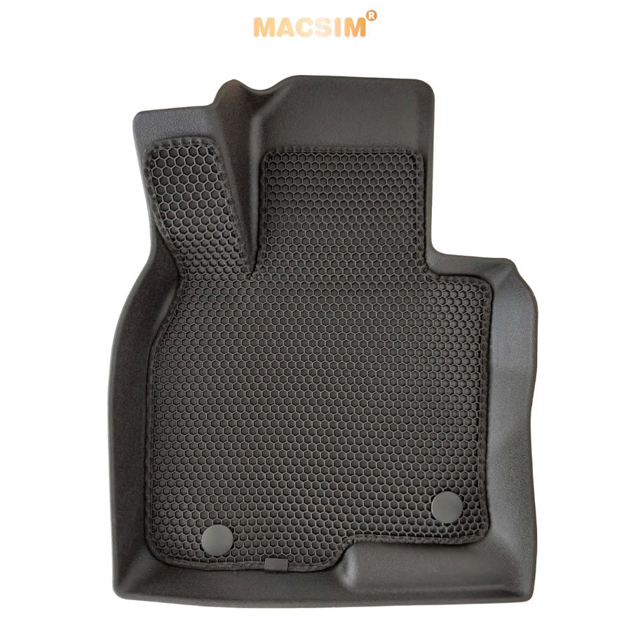 Thảm ô tô sd1 2 lớp dạng lưới lục giác Mazda CX8 màu đen - bề mặt cao su siêu sạch - Macsim