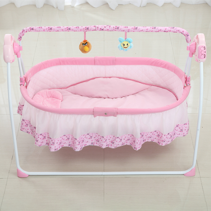 Nôi điện cho em bé, Võng điện đưa tự động Kawaii Home, Có điều khiển từ xa và kết nối Bluetooth phát nhạc