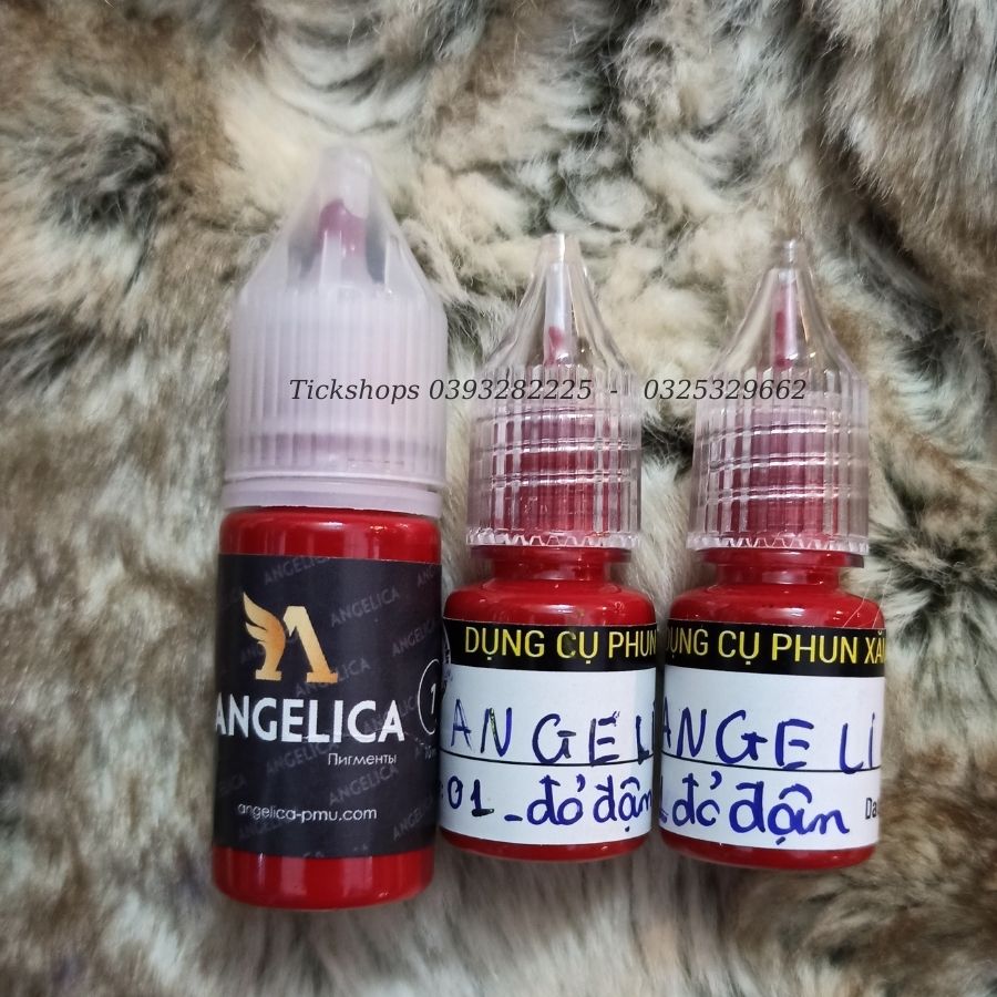 Mực phun xăm ANGELICA 10ML Nga Xử Lý Phun Xăm Mày, Môi Mí